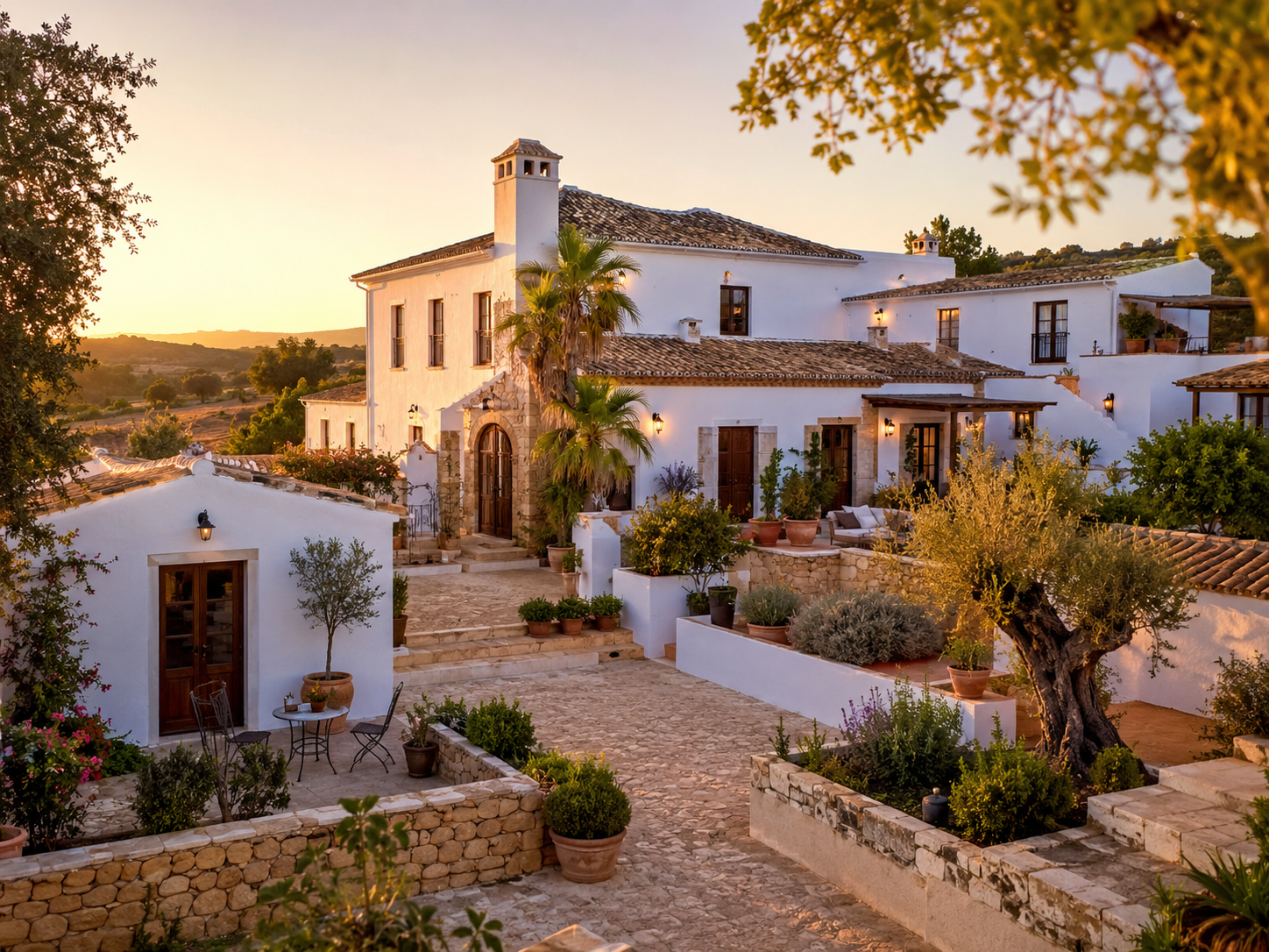 Cortijo andaluz convertido en alojamiento rural con varias unidades independientes